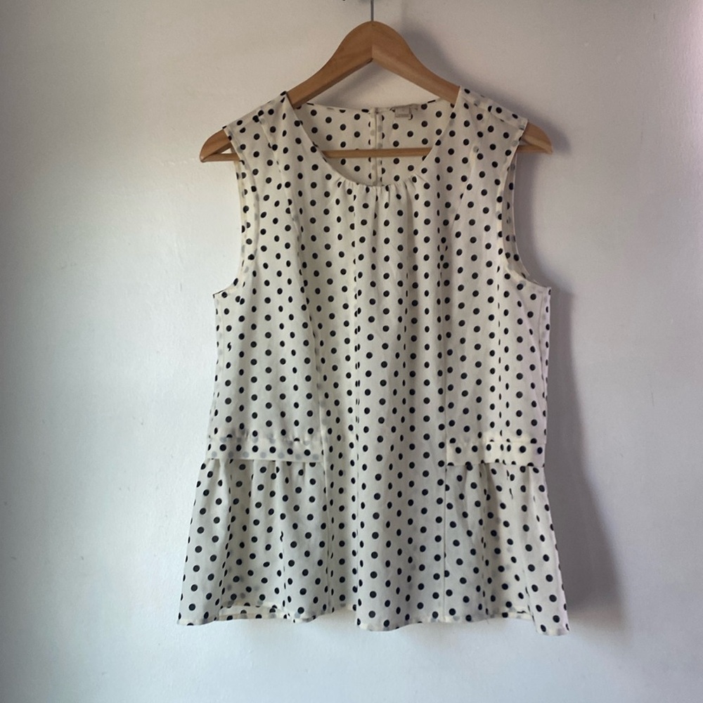 J.Crew Factory 10 Polka Dot Top